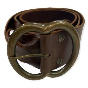 Candies vintage casual leather belt with unique braided detail #F32